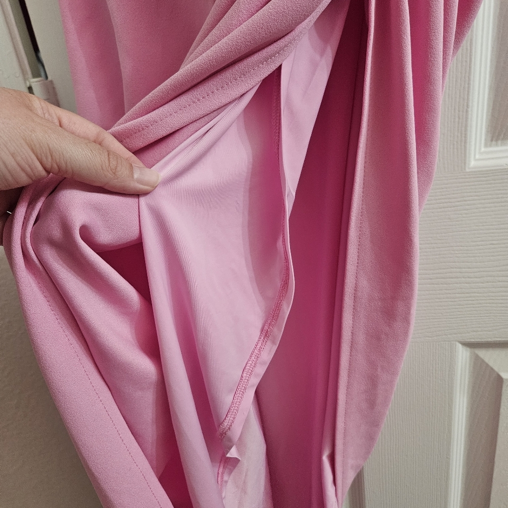 Abercrombie Pink Slit Dress Size XL Tall - Picture 5 of 11